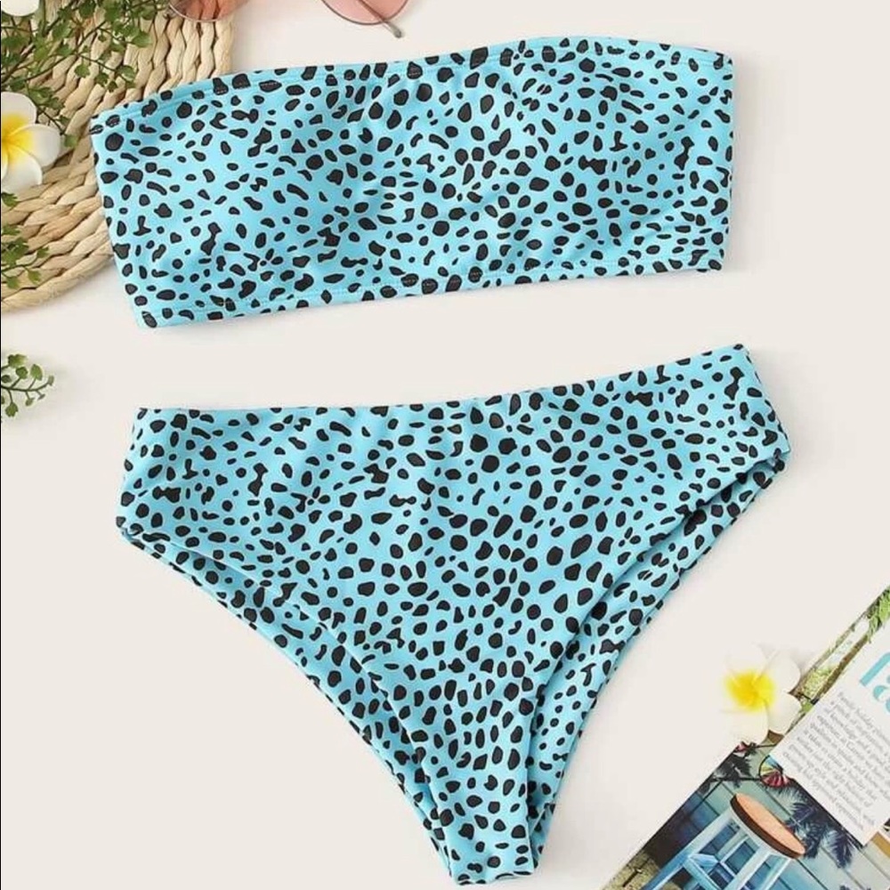 neon leopard print bikini